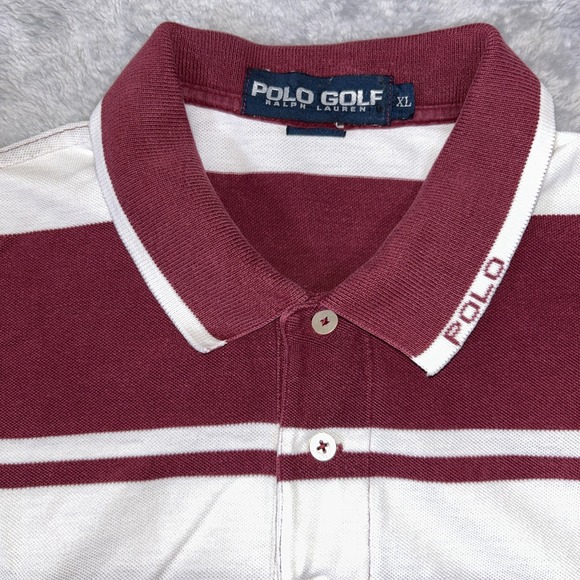 Polo Ralph Lauren Other - Vtg Ralph Lauren Polo Golf Shirt Short Sleeve XL Rugby Stripe Polo 90s Y2K